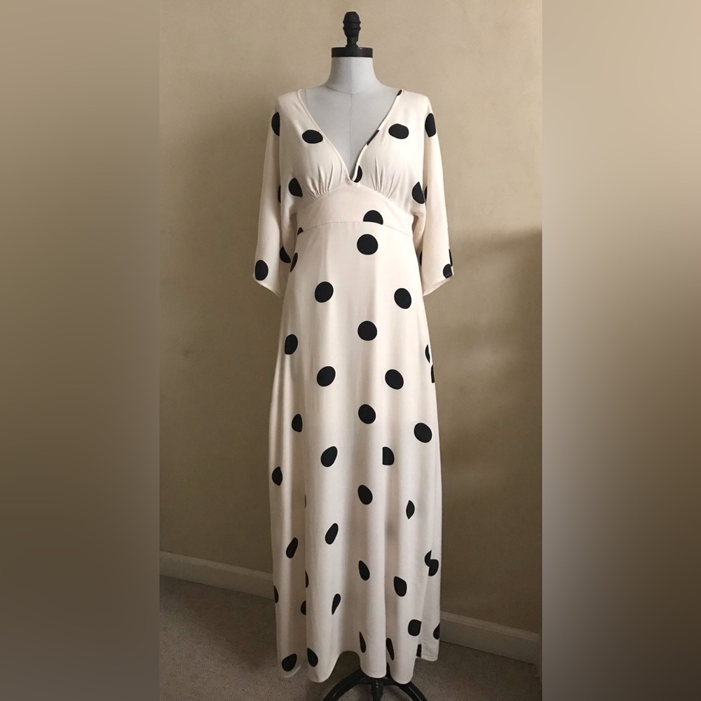 White and Black Maxi Dress